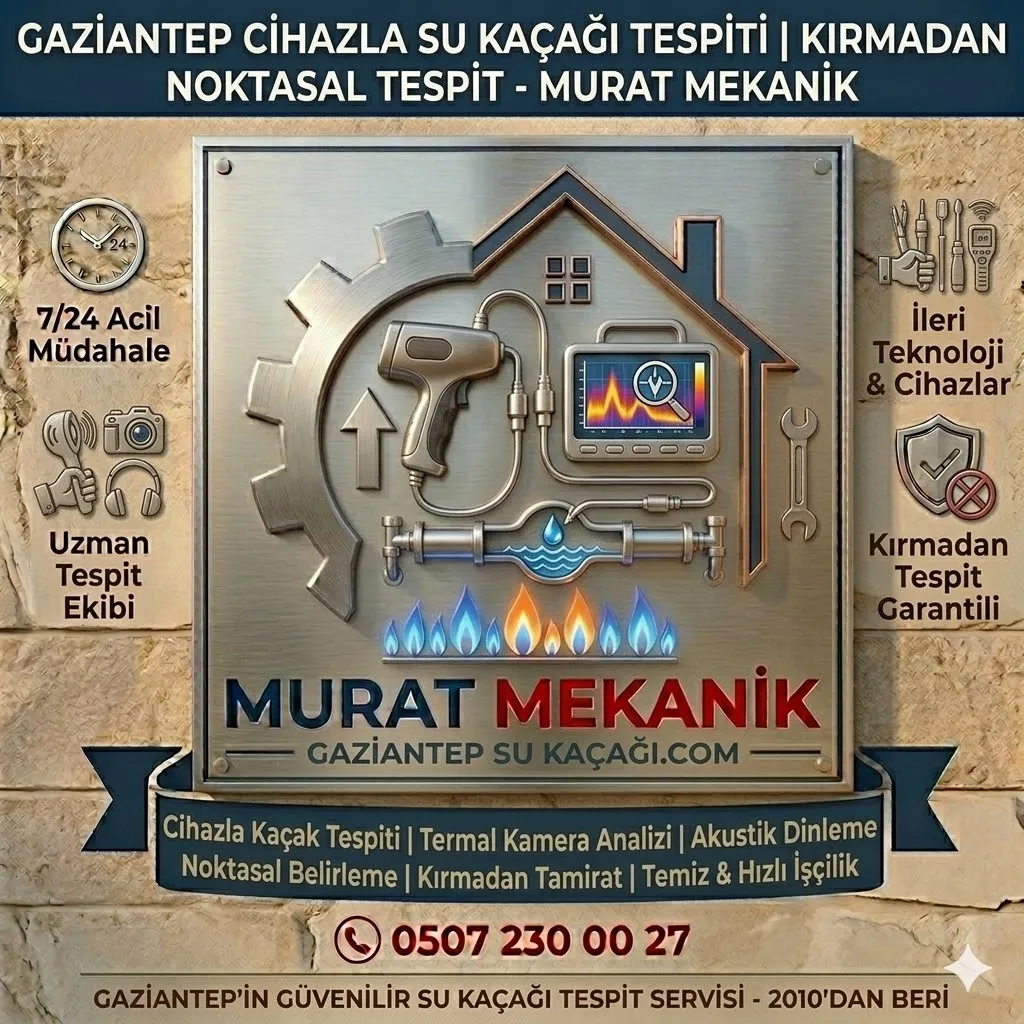 Gaziantep Cihazla Su Kaçağı Tespiti | Kırmadan Noktasal Tespit - Murat Mekanik